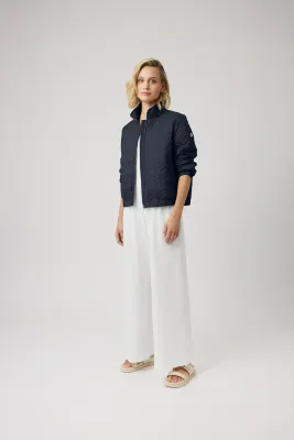 Covered GRS ladies woven jacket - GINA Blauw Gina