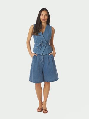 Neo Noir Rosel Denim Shorts Blauw