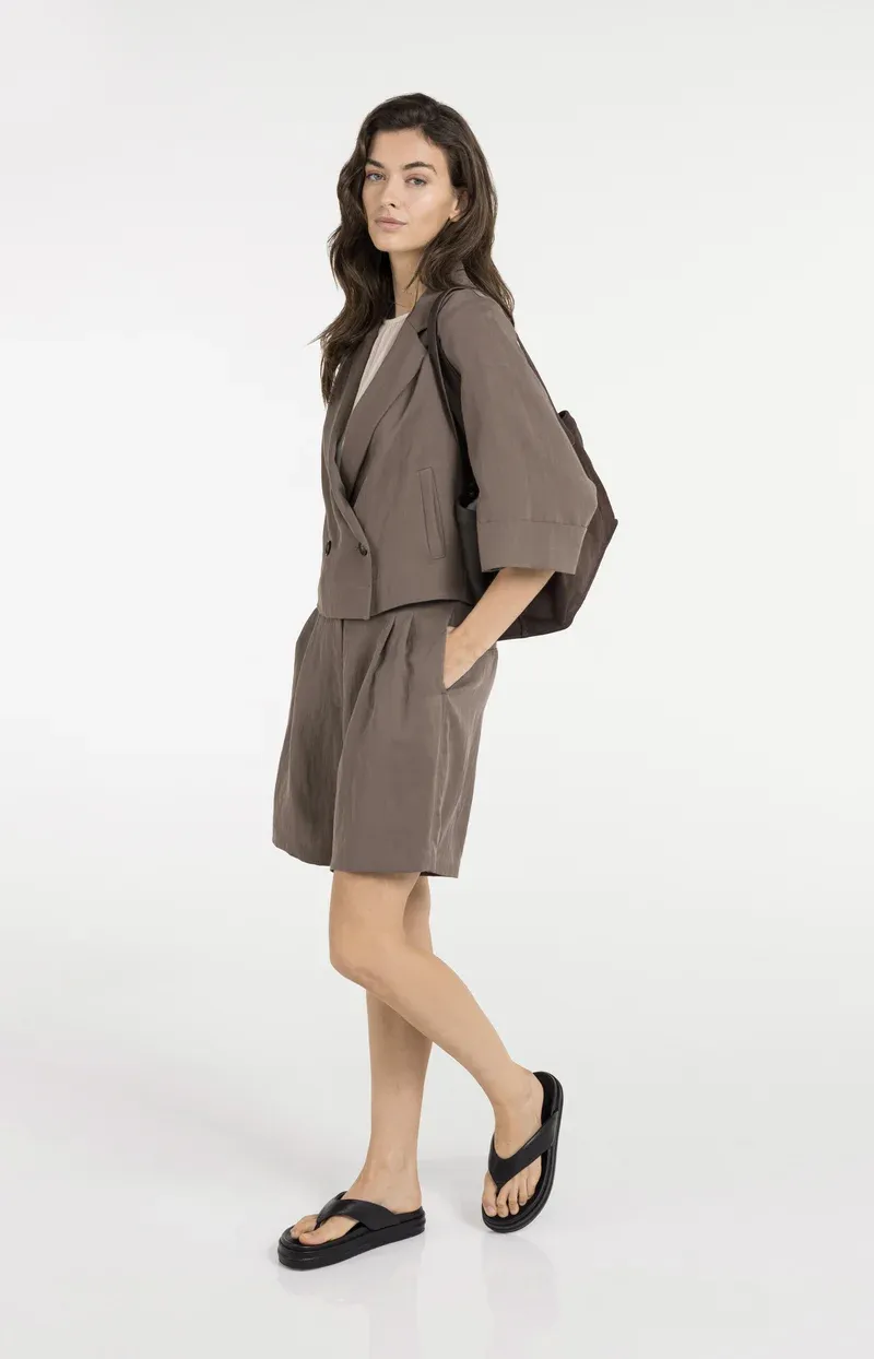 YaYa Blazer met kimonomouwen en knopen