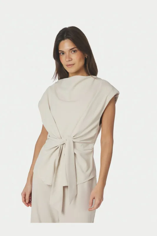 Neo Noir Katarim Crepe Top Ecru