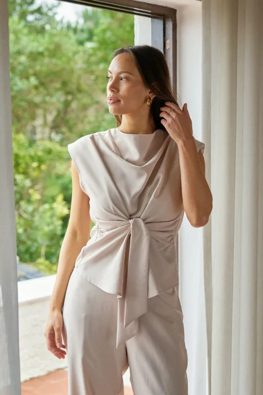 Neo Noir Katarim Crepe Top Ecru