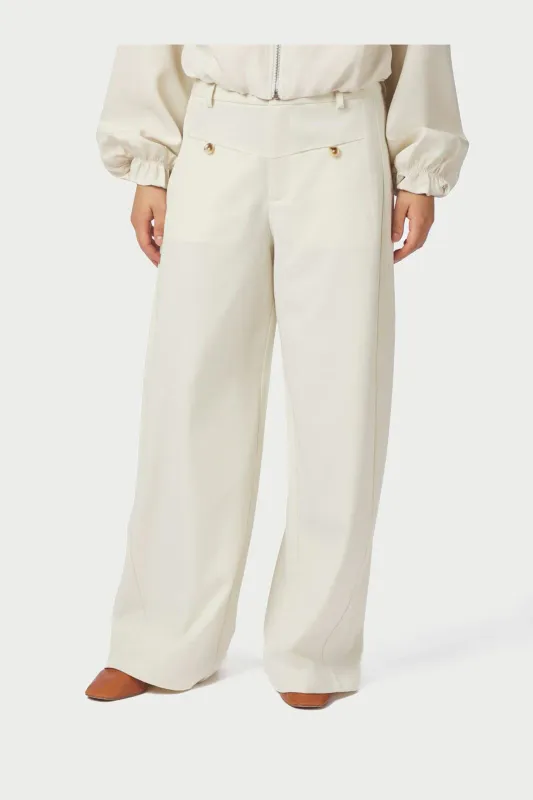 Neo Noir Massie structuur Broek Ecru