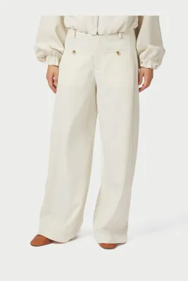 Neo Noir Massie structuur Broek Ecru