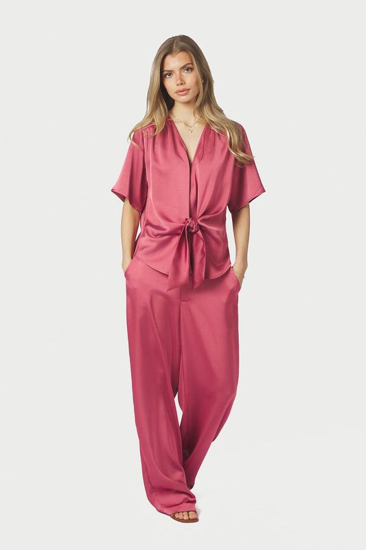 Neo Noir Emmett Heavy Sateen Broek Roze Neo Noir Emmett Heavy Sateen Broek Roze