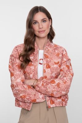 Geisha Bomberjack jacquard Roze