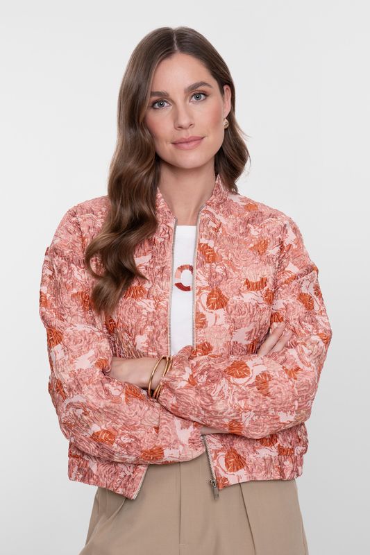 Geisha Bomberjack jacquard Roze