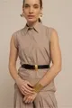 Studio Anneloes Georgie linen look blouse Bruin