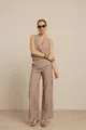Studio Anneloes Lexie linen look trousers Bruin