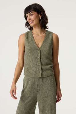 Garcia Olijfgroene gilet