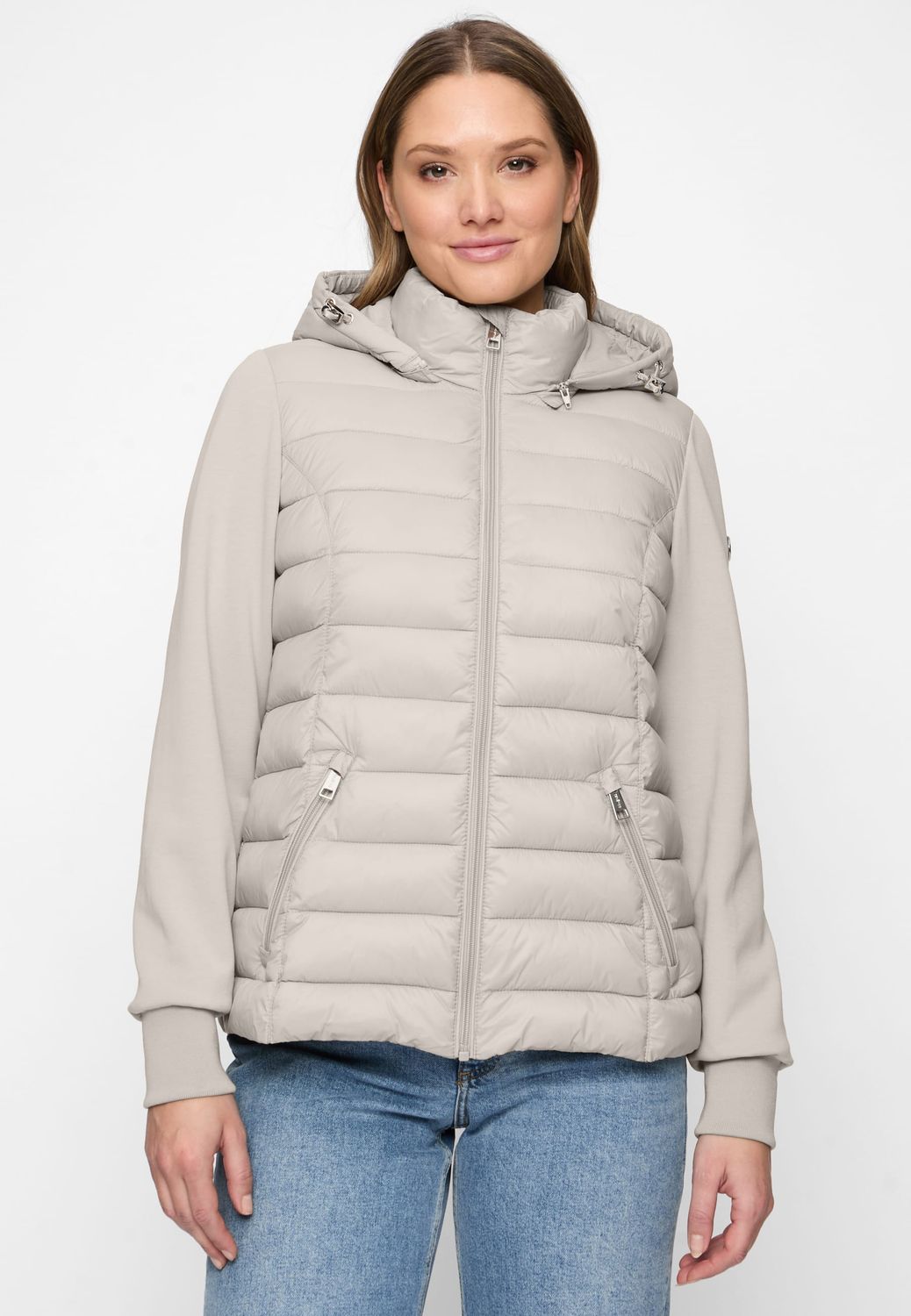 Covered GRS ladies woven jacket - SOPHIA 4 Beige