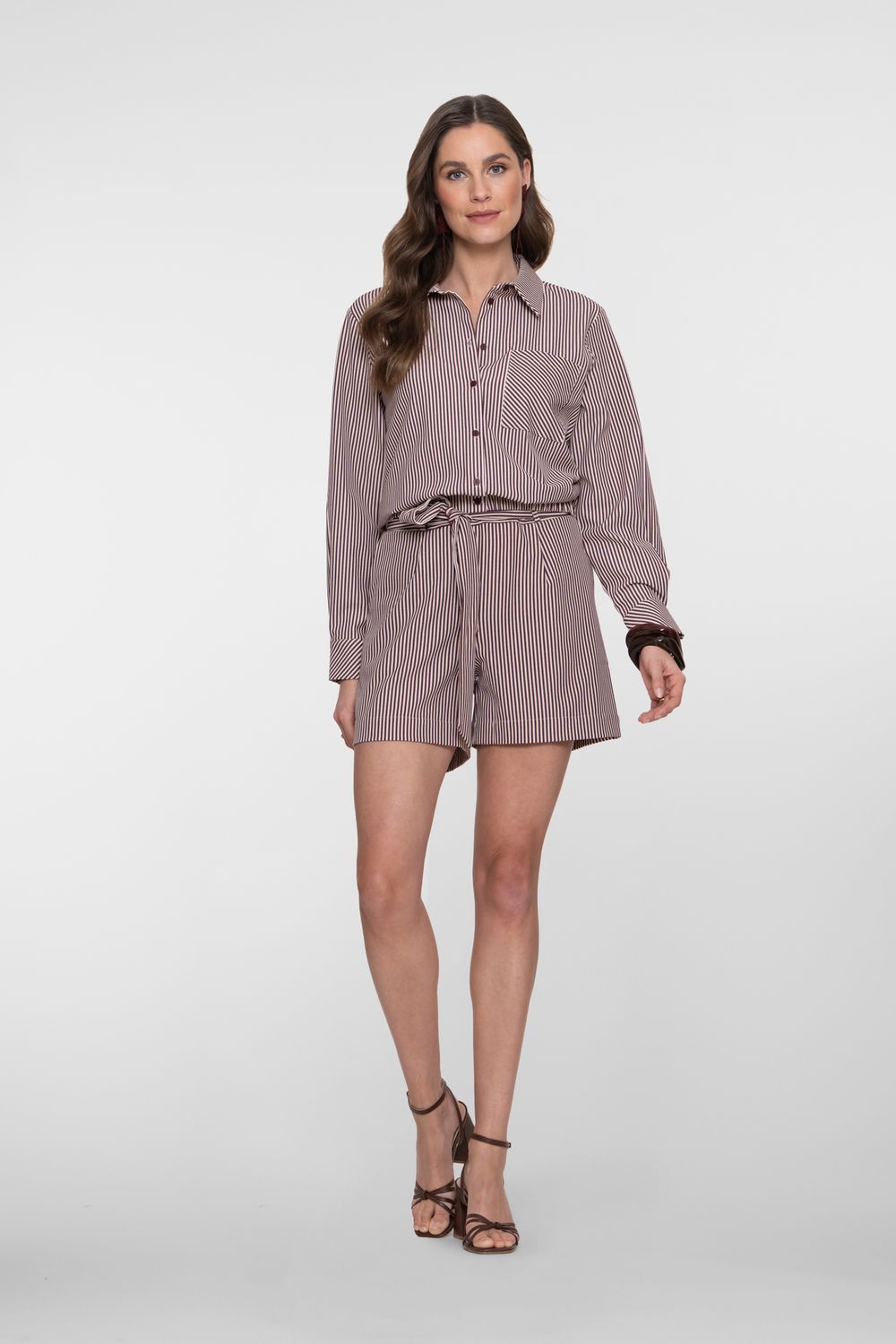 Geisha short ecru/bordeaux