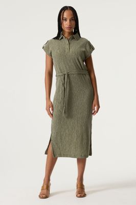 Garcia jurk met centuur groen
