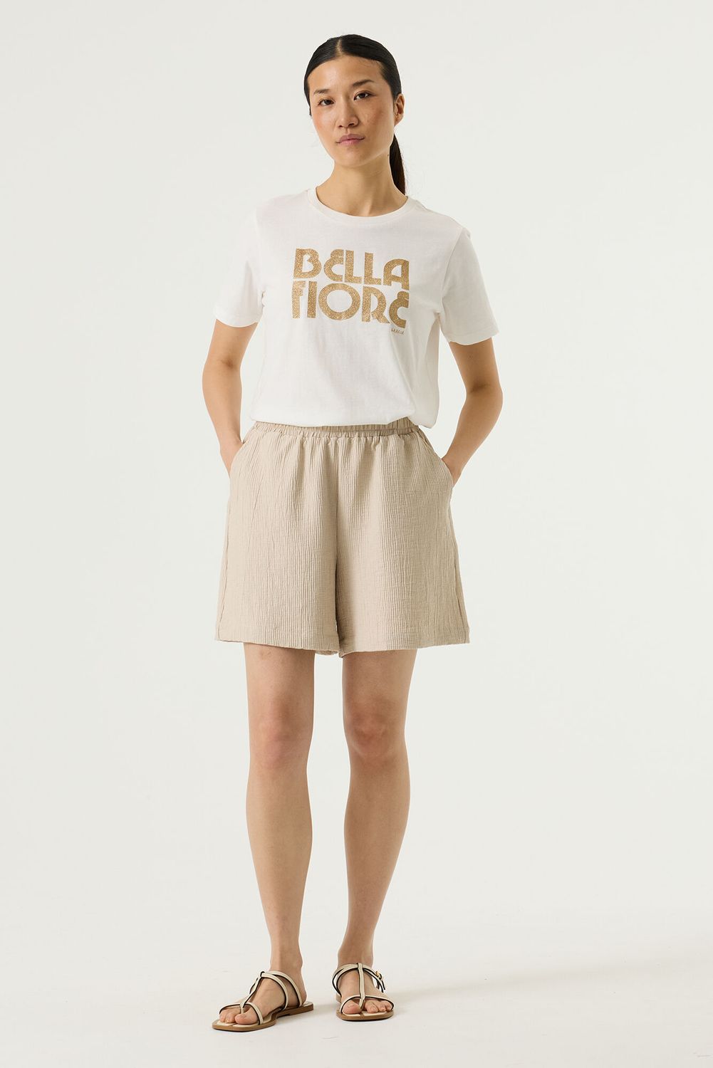 Garcia shirt bella fiore ecru