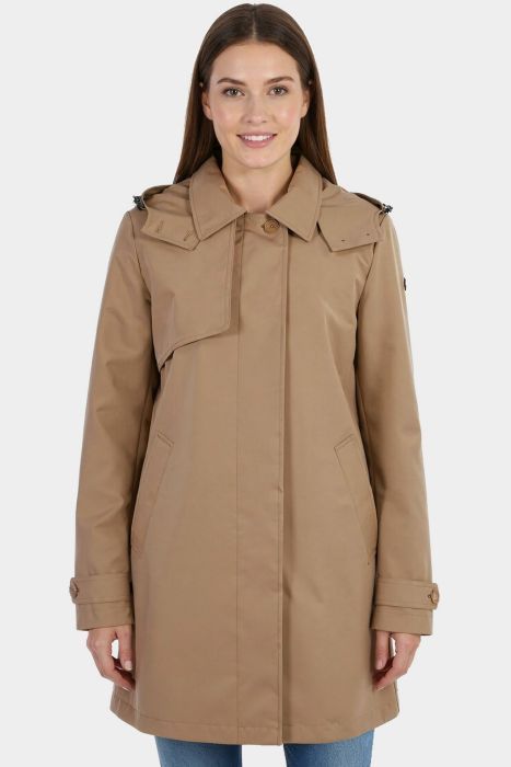 Covered GRS ladies woven jacket - THAMARA Beige