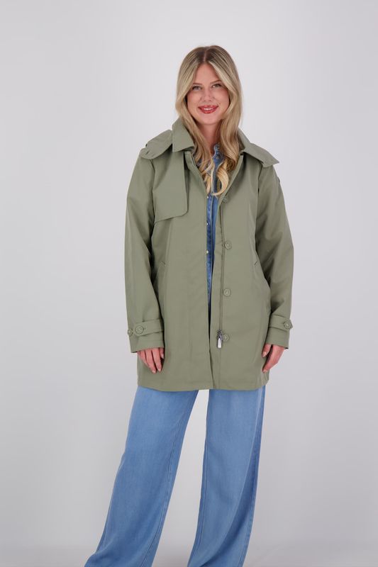 Covered GRS ladies woven jacket - THAMARA Groen