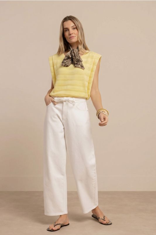 Studio Anneloes Leona knitted top Geel