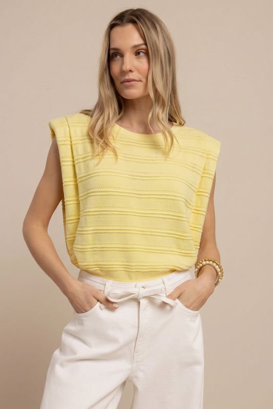 Studio Anneloes Leona knitted top Geel Studio Anneloes Leona knitted top Geel