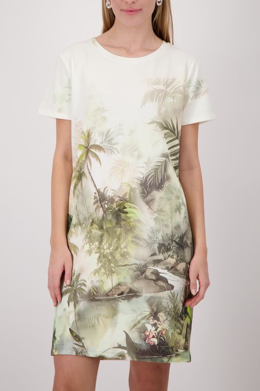 Monari jurk met print groen