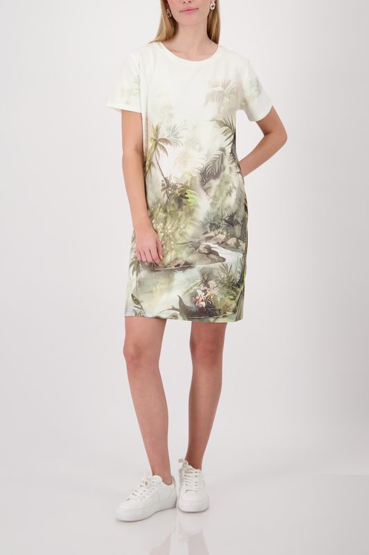 Monari jurk met print groen