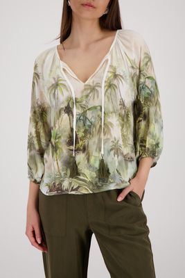 Monari blouse met print groen