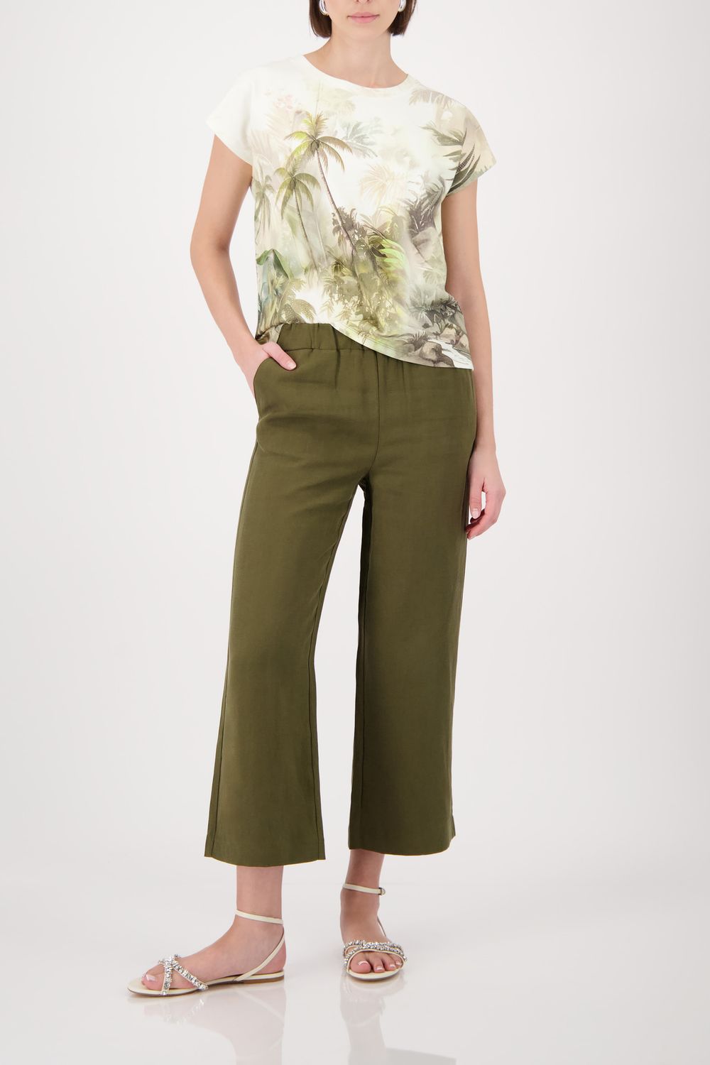 Monari T-Shirt olive groen