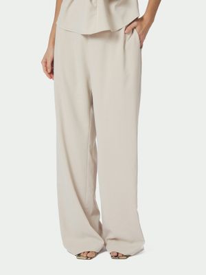 Neo Noir Lunet Crepe Pants Ecru