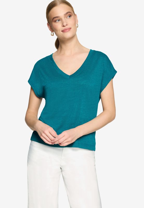 Zero T-shirt met V-hals Groen