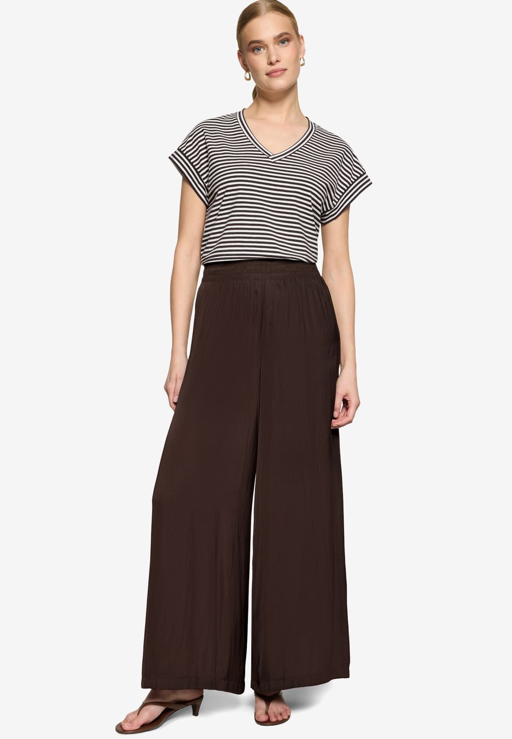 Zero Shirt bruin gestreept