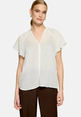 Zero blouse met korte mouw Ecru