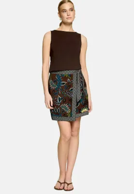 Zero Minirok met wikkellook Bruin