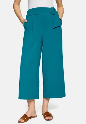 Zero 7/8 broek met gesp Groen