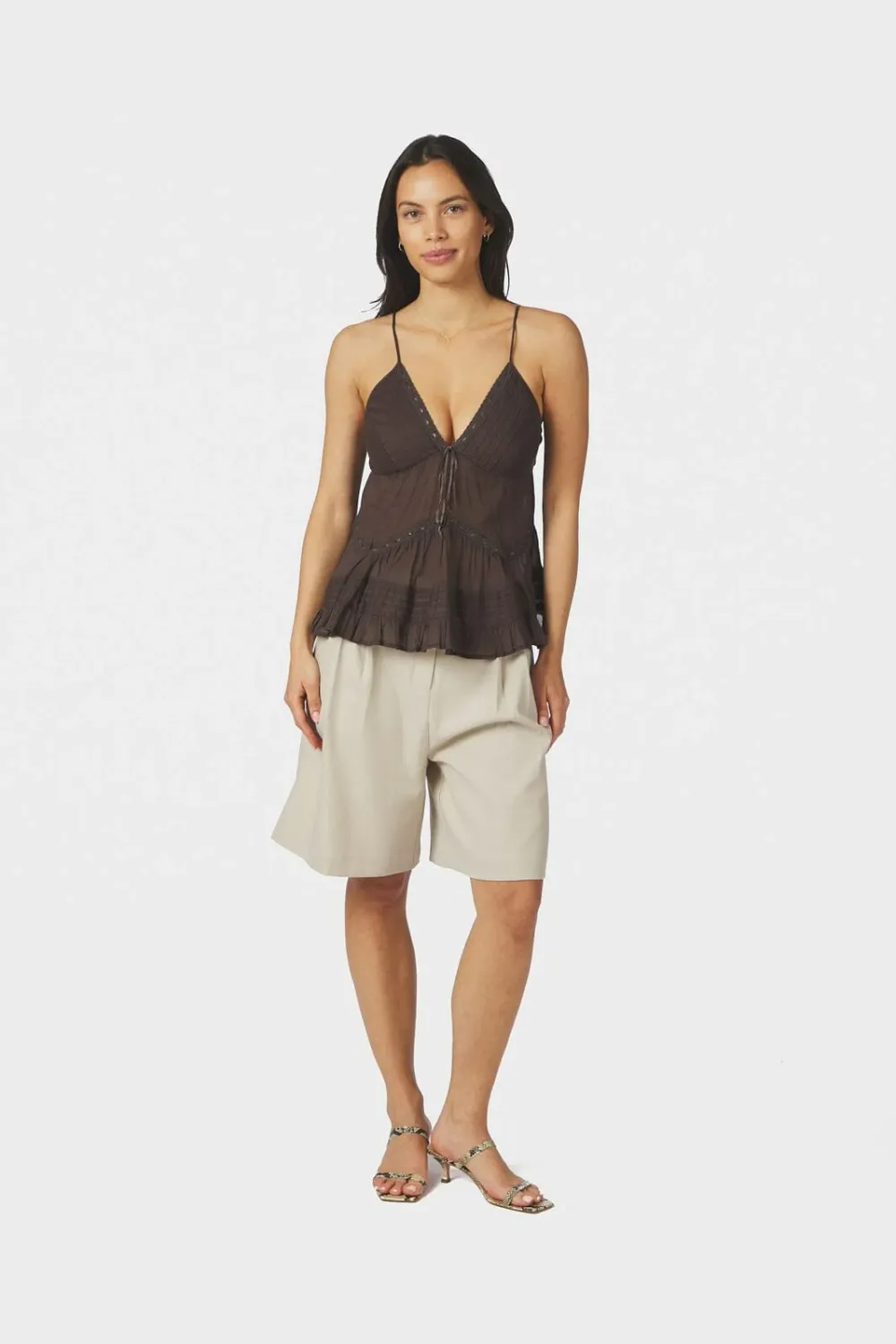 Neo Noir Nika Structure Shorts Ecru