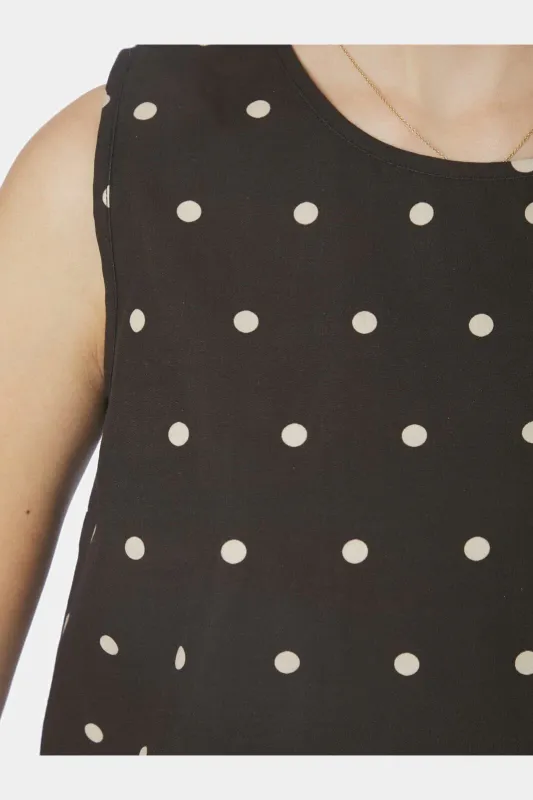 Neo Noir Polly Dot Top Bruin
