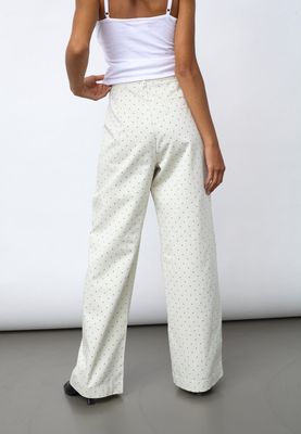 Sisters Point Polkadot Pantalon Ecru