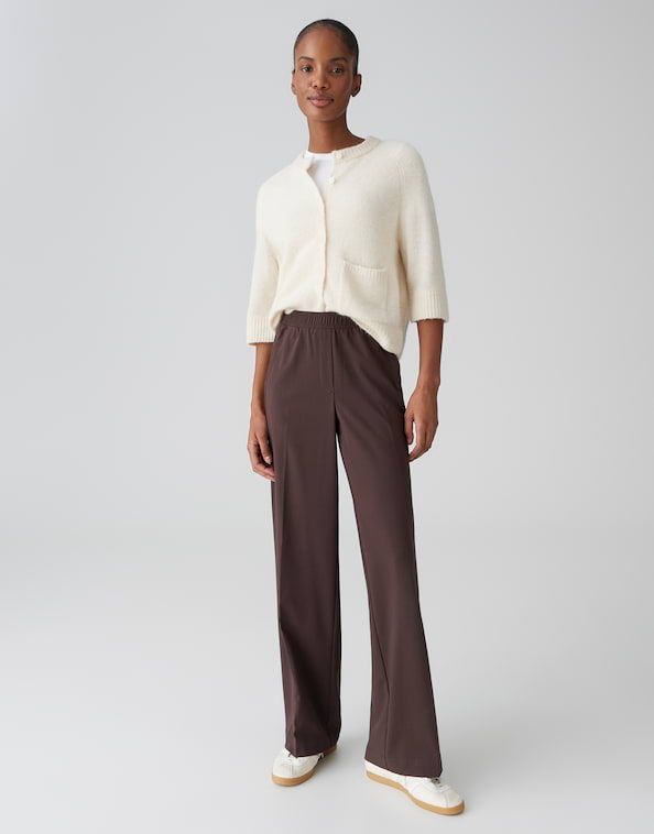Opus Dathena gebreid vest Beige