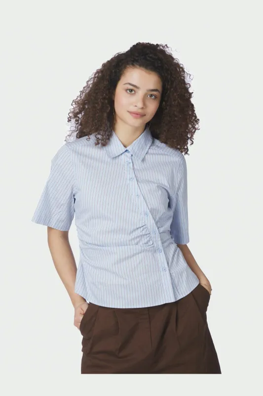 Neo Noir Hazell Stripe Shirt Blauw