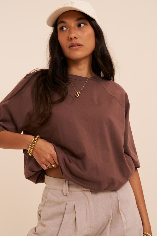 My Jewellery t-shirt met balloon bottom Bruin