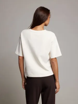 Pink Noir Iris T-shirt Off White Ecru