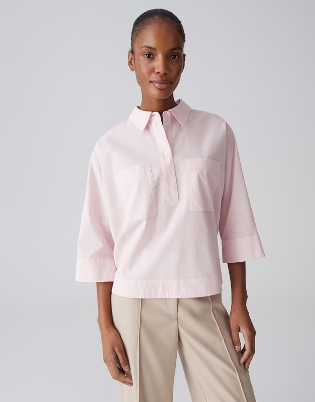 Opus Fadessa blouse met driekwart mouwen Roze