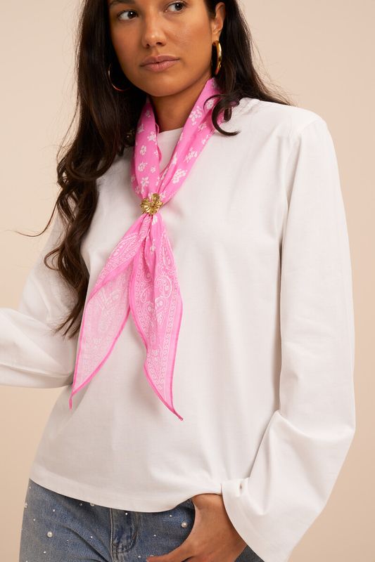 My Jewellery Roze sjaal met paisley print