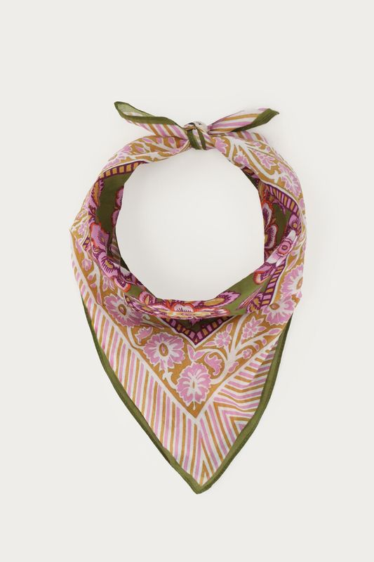My Jewellery Scarf green flower Groen