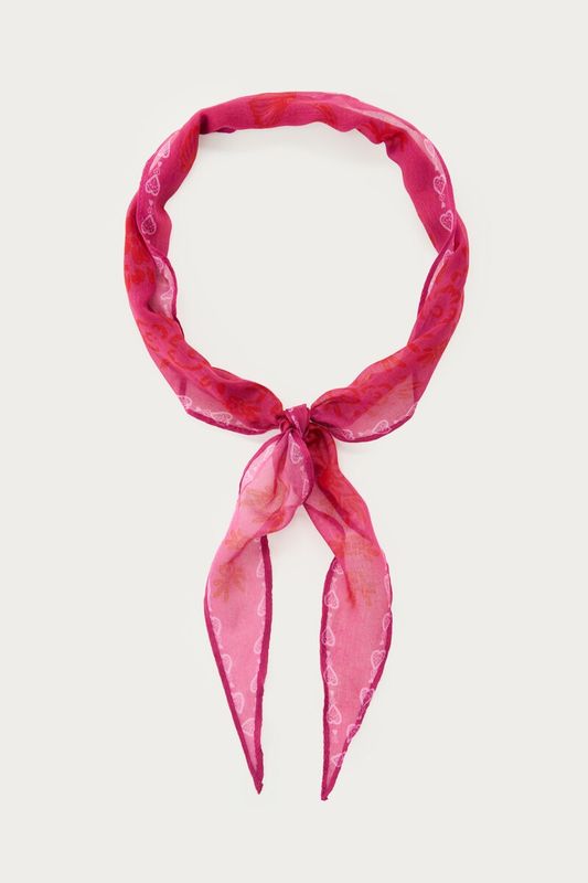 My Jewellery Diamond shape scarf paisley pink Roze