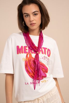 My Jewellery Diamond shape scarf paisley pink Roze