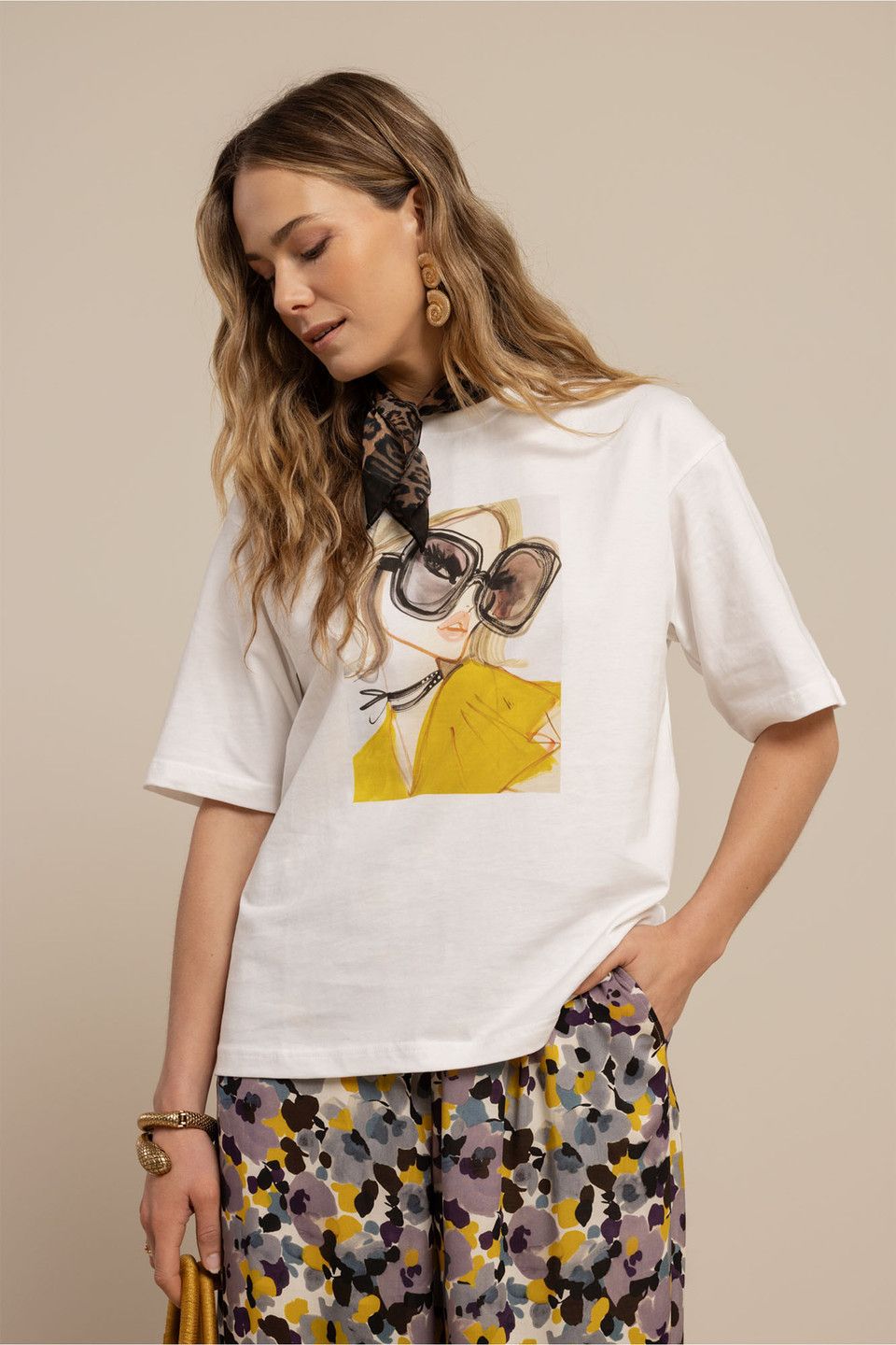 Studio Anneloes Astrid Vos fiep t-shirt Ecru