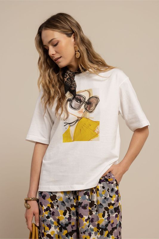 Studio Anneloes Astrid Vos fiep t-shirt Ecru