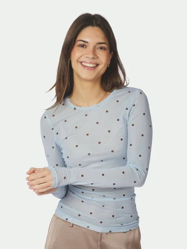 Neo Noir Ella Space Dot Blouse Blauw
