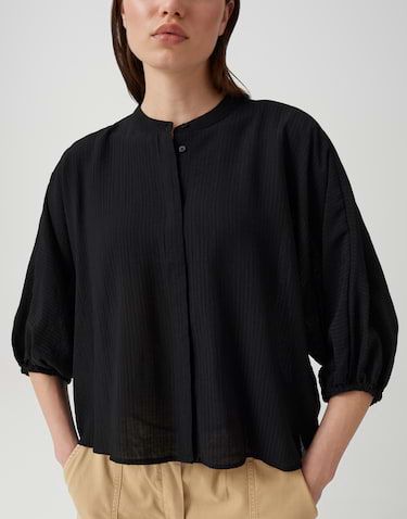 Opus Fylora Oversized blouse Zwart