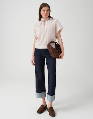 Opus Gutina Gestructureerd sweatshirt Roze