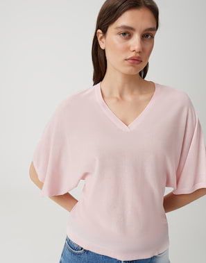 Opus Pench fijn gebreide trui Roze