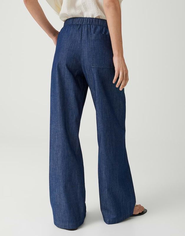 Opus Melane met denimlook Blauw